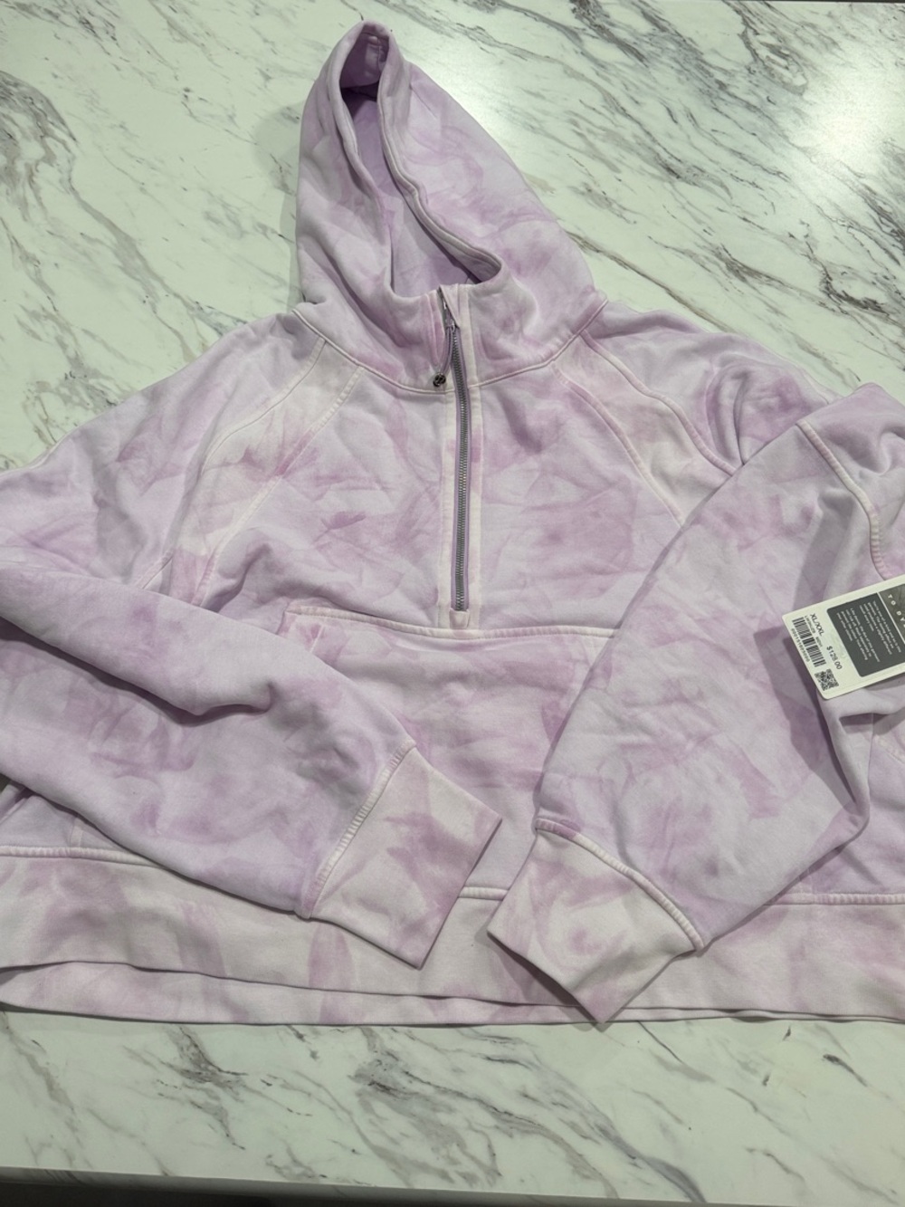 lululemon athletica Lavender Tie-Dye Cowl Half-Zip Sweatshirt